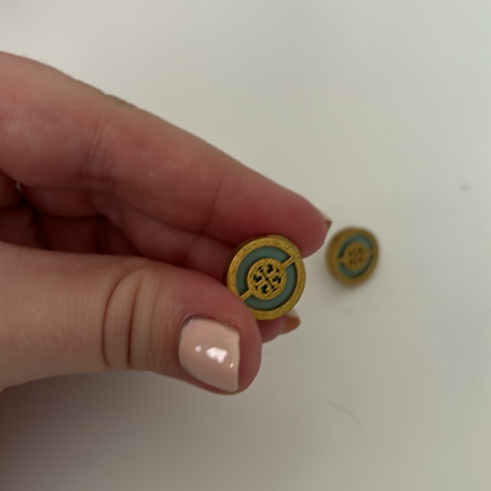 Tory Burch Teal Stud earrings